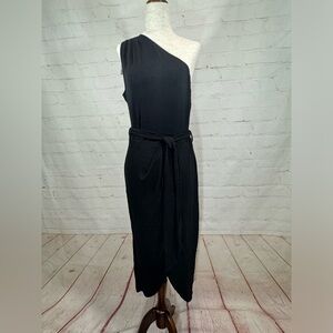 Halara One Shoulder Rib Knit Midi Dress - size XL